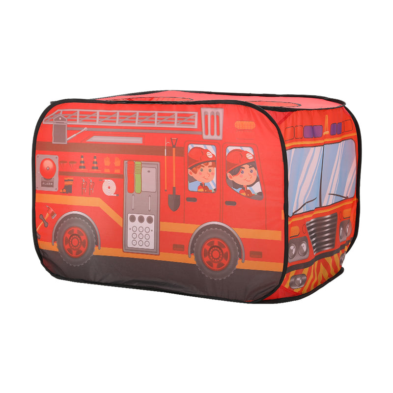 Kidkid Fire Engine-Themed Play Tent with 2 Top Openings