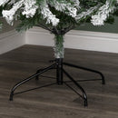 7ft (2.1m) Snowy Imperial Pine Green Fir Christmas Tree with Metal Stand