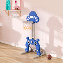 Livingandhome 2-in-1 Toddler Basketball Hoop Football Goal Set