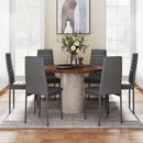 Livingandhome Set of 6 Modern Faux Leather Armless High Back Dining Chairs