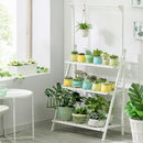 Breeins Rustic Plant Stand with Hanging Rod