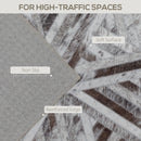 HOMCOM Non-Slip Washable Rug, Chenille Floor Carpet for Living Room,