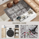 HOMCOM Non-Slip Washable Rug, Chenille Floor Carpet for Living Room,