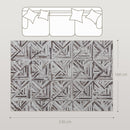 HOMCOM Non-Slip Washable Rug, Chenille Floor Carpet for Living Room,