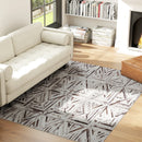 HOMCOM Non-Slip Washable Rug, Chenille Floor Carpet for Living Room,