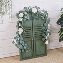 Lifeideas 185cm Artificial Rose Eucalyptus Garland Vine Wall Hanging