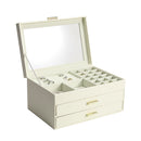 Sheonly PU Leather 3-Tier Jewellery Box Organizer with Drawers