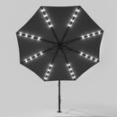 Livingandhome Outdoor 32 LED Lighted Patio Umbrella With Crank Lift System