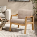 Livingandhome Minimalist Wooden Frame Accent Armchair