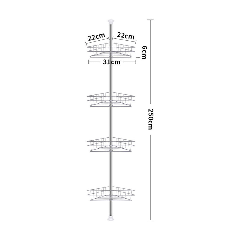 Lifeideas Space-Saving Bathroom Corner Organizer Tower
