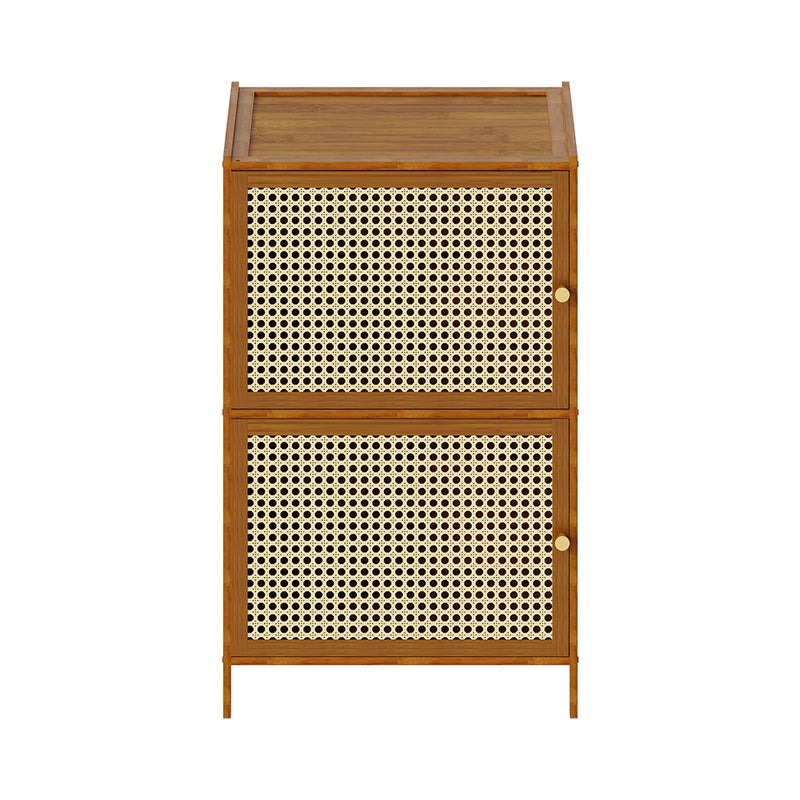 Livingandhome Minimalist Bamboo Storage Bookcase