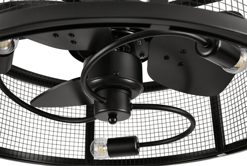 Cottonfy UK Metal Industrial Ceiling Fan Light