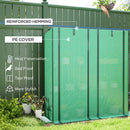 Outsunny 3 Tier Lean-to Mini Greenhouse With Green Hemmed Edging, Green