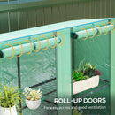 Outsunny 3 Tier Lean-to Mini Greenhouse With Green Hemmed Edging, Green