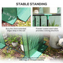 Outsunny 3 Tier Lean-to Mini Greenhouse With Green Hemmed Edging, Green