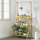 Lifeideas 3-Tier Foldable Wooden Ladder Shelf