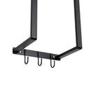 Lifeideas Modern Carbon Steel Wall Towel Rack with Hooks