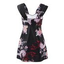 One-piece Floral Swimdress With Shorts
