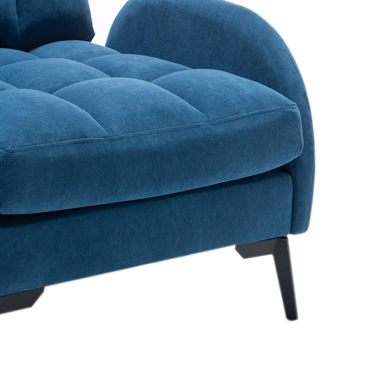 Livingandhome Leisure Recliner Armchair and Ottoman Set with Footstool Metal Legs