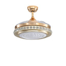 Cottonfy UK Decorative Gold Finish Crystal Ceiling Fan