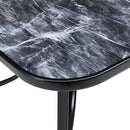 Garden Sanctuary Garden Tempered Glass Marble Coffee Table