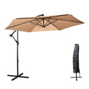 Samuel Alexander 3m Cantilever Parasol in Beige with Crank Handle for Patio Garden Banana Parasol with UV Protection Outdoor Umbrella Sun Shades for Garden