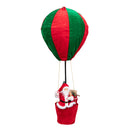1m Large Red And Green Santa's Hot Air Balloon Hanging Christmas Decoration