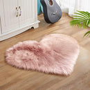 Lifeideas Heart Shaped Super Soft Shaggy Area Rug Pink