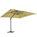 Large Square Canopy Rotating Outdoor Cantilever Parasol With Base