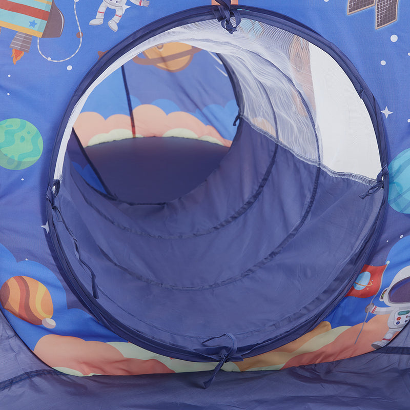 Kidkid 3 in 1 Aerospace Theme Play Tent with Play Tunnel, Ball Pit