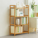 Livingandhome 4-Tier Bamboo Bookshelf and Display Rack