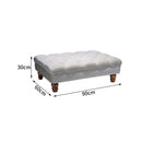 Livingandhome Rectangular Velvet Footstool