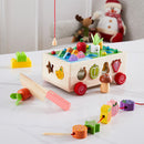 Kidkid 7 in 1 Wooden Shape Sorting Toy Set for Toddlers