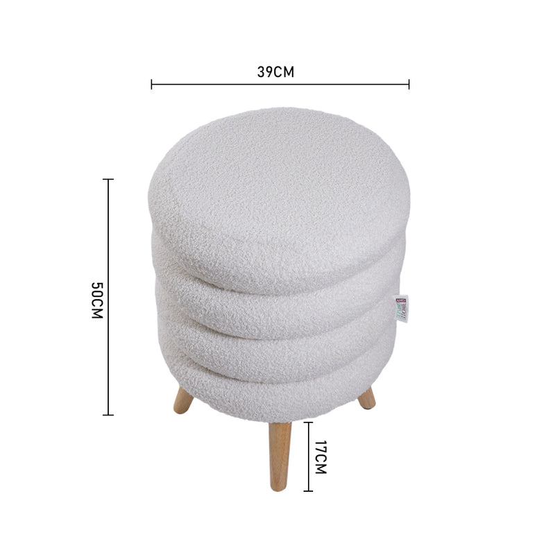 Livingandhome Creative Teddy Fabric Footstool