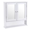 Livingandhome Wall Mount Rectangular Mirror Cabinet Bathroom Organizer