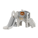 Kidkid Toddler Slide And Climber Playset With Basketball Hoop And Telescope