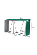 Breeins Zinc Steel Firewood Log Storage Shed