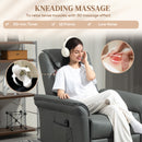 HOMCOM Kneading Massage Recliner Chair Breathable Leather Recliner Armchair