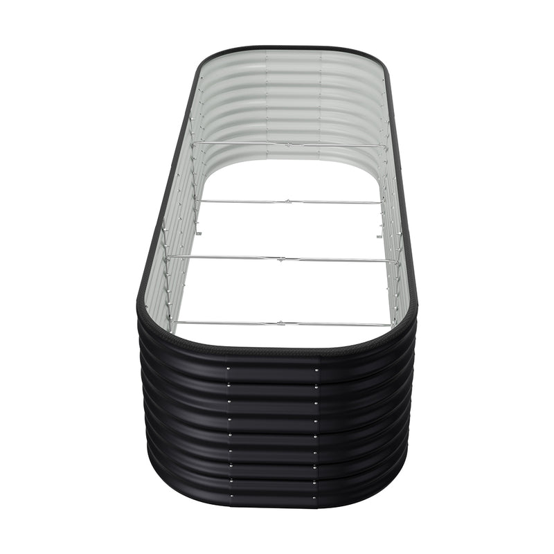 Garden Sanctuary Oval-Shaped Galvanized Steel Raised Garden Bed