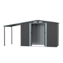 Breeins Outdoor Metal Firewood Storage Shed