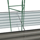 Breeins Outdoor Galvanized Steel Raised Garden Bed with Trellis