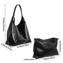 Modishion Black Vintage Tote Bucket Shoulder Bag