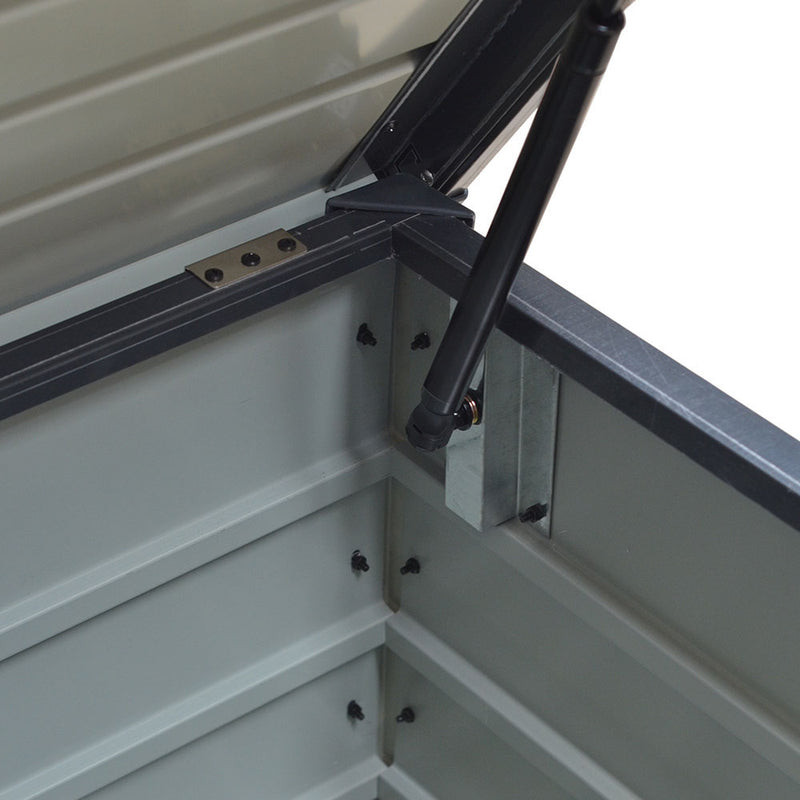 Livingandhome 600L Metal Outdoor Garden Storage Box Lockable