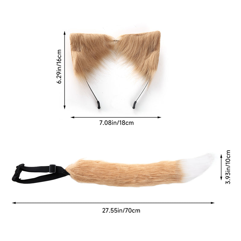 Cosplay Fox Tail and Ear Headband Set