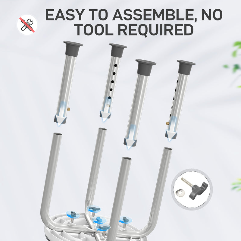 HOMCOM 360 Degree Swivel Shower Stool with Non-Slip Feet for Disabled