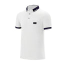 Turn Down Collar Short Sleeve Polo Shirt - White