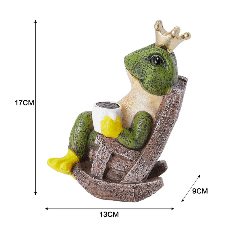 Lifeideas Frog Prince Figurine Resin Tabletop Ornament