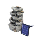 Livingandhome Outdoor Fountain Water Feature Waterfall Solar Powered