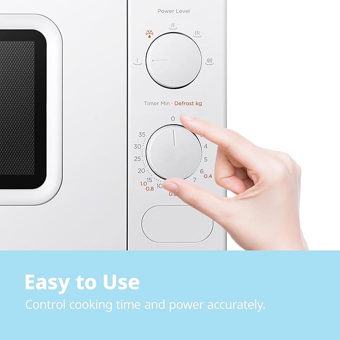 Comfee 700W 20L Countertop Microwave Oven with Dual Knob