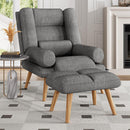Livingandhome Lounge Recliner Armchair with Footstool